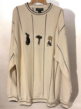 VINTAGE Croft & Barrow Golf Embroidered Sweater Size Large Tall